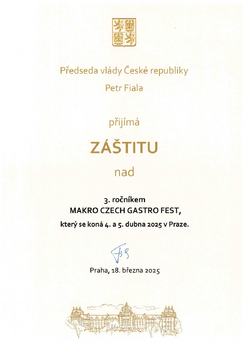 MAKRO Czech Gastro Fest 2025 obdržel čtyři významné záštity